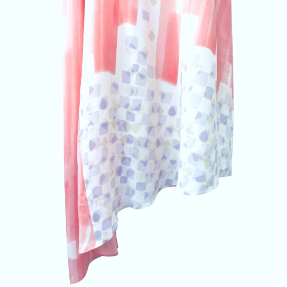 Anthropologie Maeve Avalonne Asymmetrical Pink Summer Dress - Picture 6 of 6